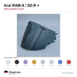 Arai RAM-X / SZ-R Evo / SZ-R VAS / SZ-R & more Replacement Visor — Iridium, Smoke, Clear Tints