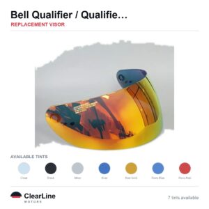 Bell Qualifier DLX / Qualifier / Revolver Evo / RS-1 & more Replacement Visor — Iridium, Smoke, Clear Tints