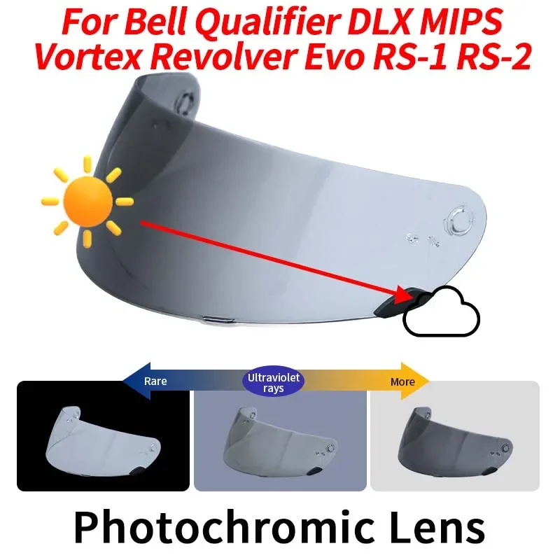 Bell Qualifier DLX / Revolver Evo / RS-1 / RS-2 & more Photochromic Visor – photo 2