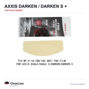 AXXIS Darken S / Darken / Eagle SV / Eagle Anti-Fog Insert — Stops Visor Fogging