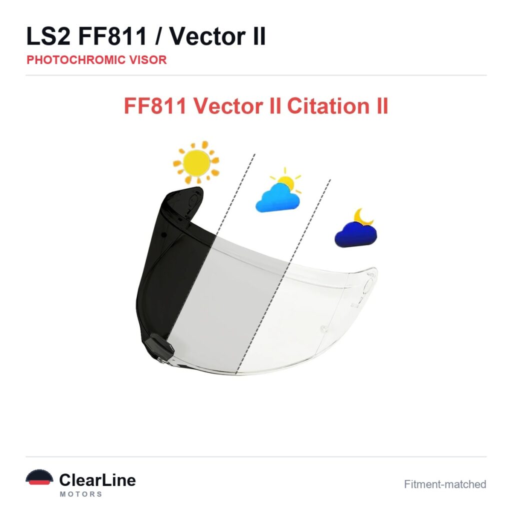 LS2 FF811 / Vector II Photochromic Visor