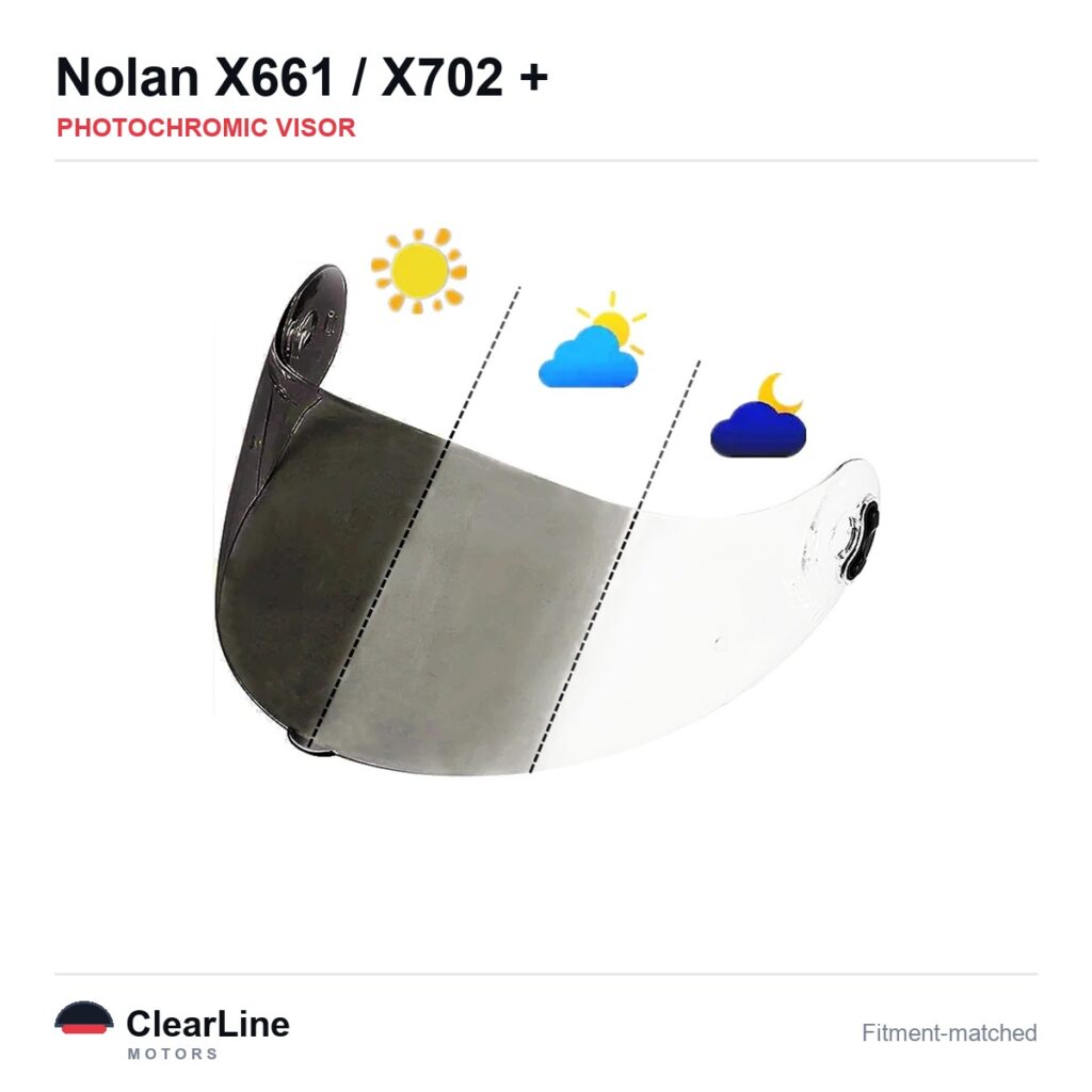 Nolan X-661 / X-702 / X-803 RS / X-803 & more Photochromic Visor
