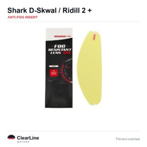 Shark D-Skwal / Ridill 2 / Skwal 3 / VZ 400 Anti-Fog Insert — Stops Visor Fogging
