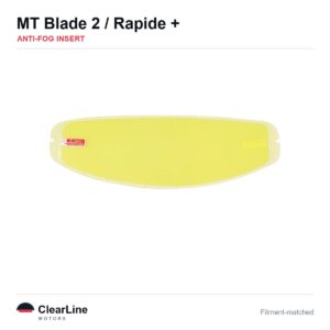 MT Blade 2 / Rapide / Revenge 2 / Targo Anti-Fog Insert — Stops Visor Fogging