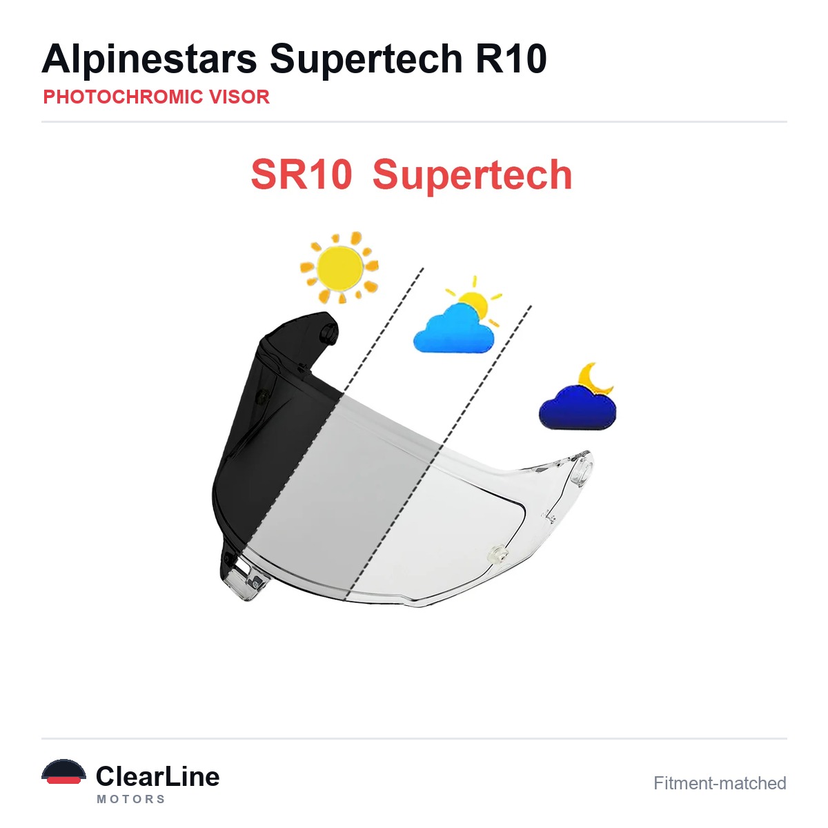 Alpinestars Supertech R10 Photochromic Visor