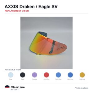 AXXIS Draken / Eagle SV Replacement Visor — Iridium, Smoke, Clear Tints
