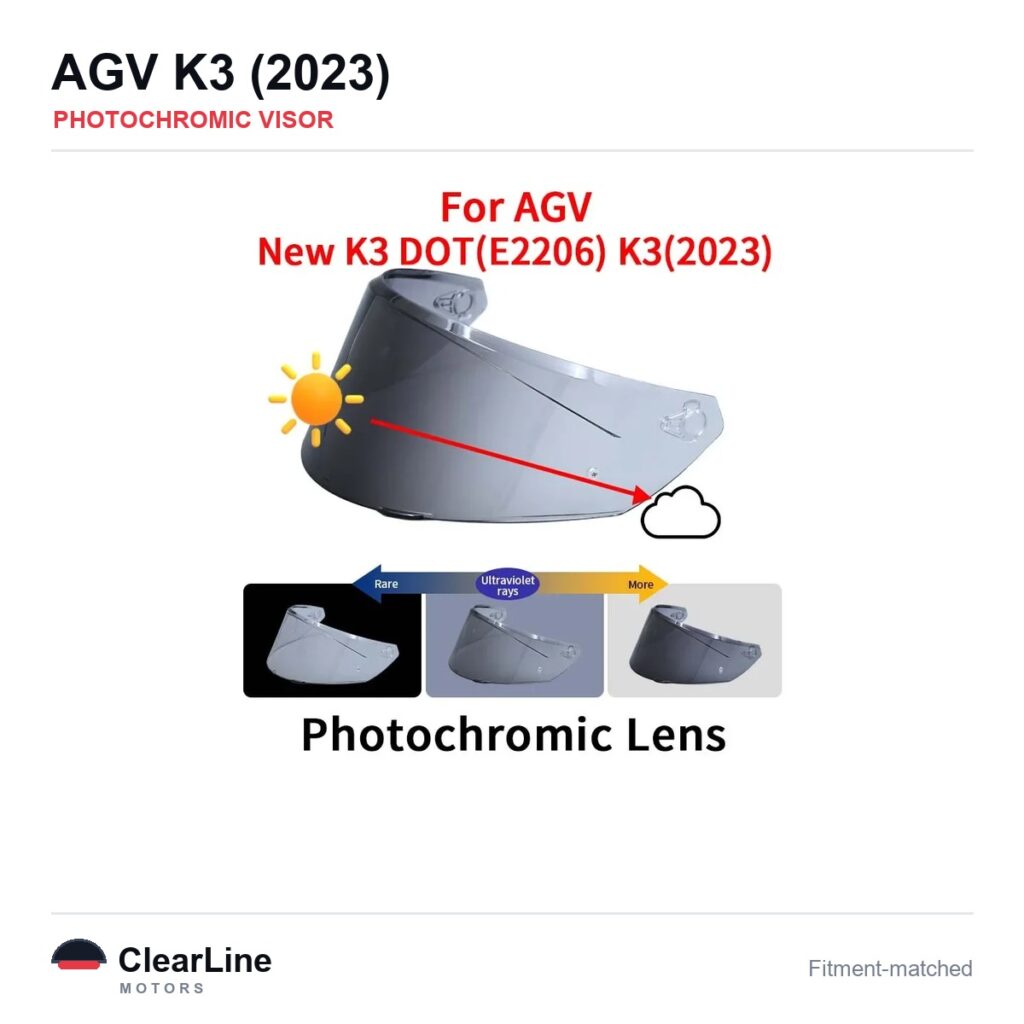 AGV K3 (2023) Photochromic Visor