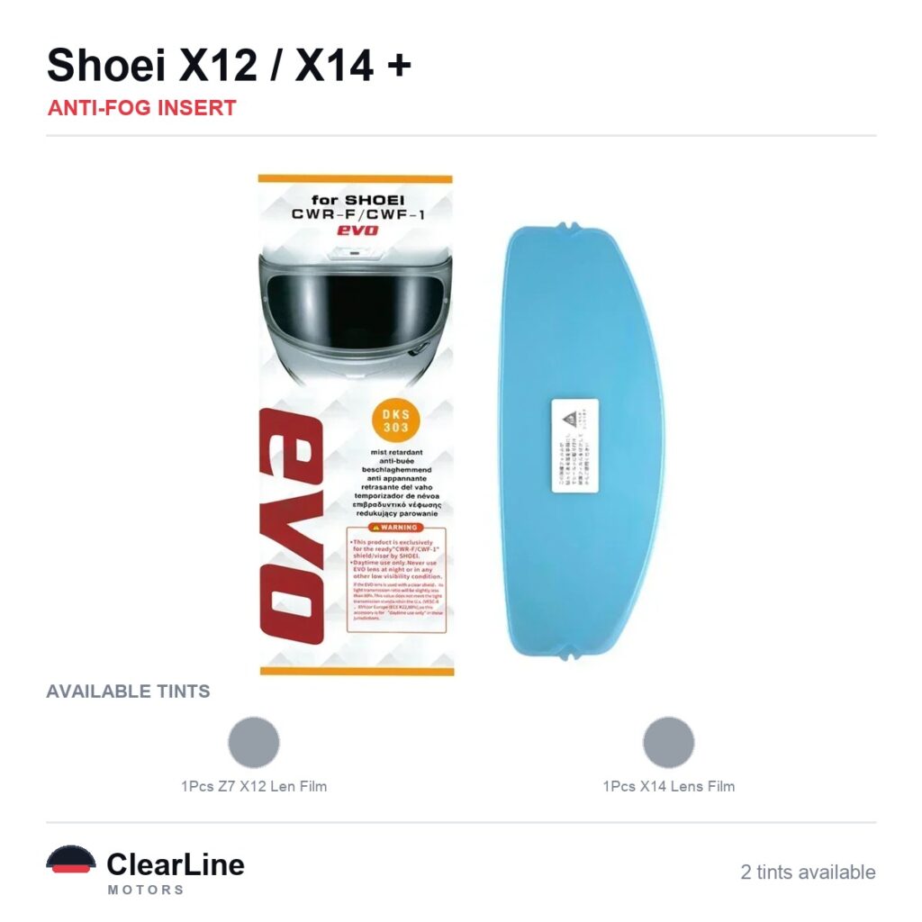 Shoei X-14 / X12 / Z-7 Anti-Fog Insert