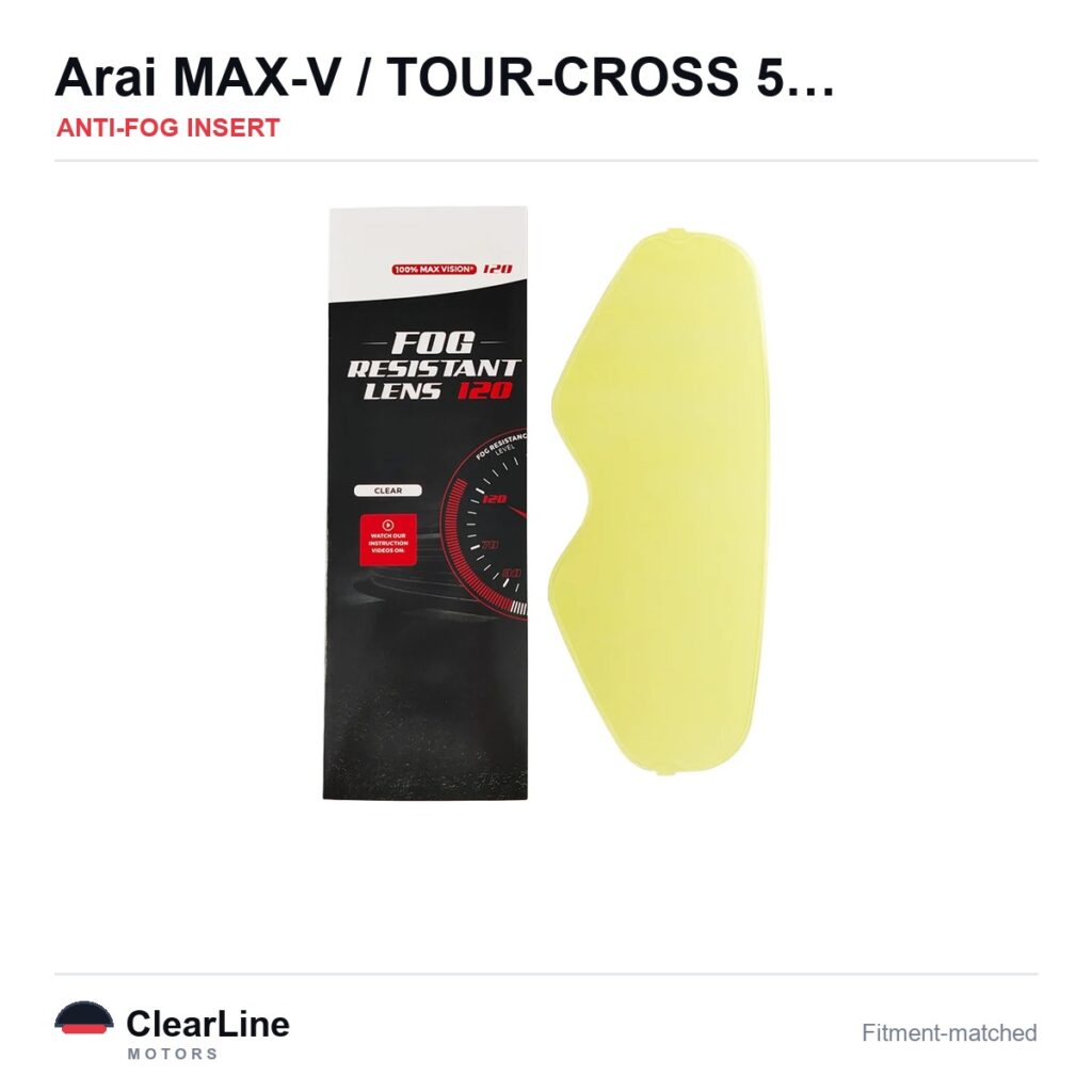 Arai MAX-V / Tour-Cross V / Tour-X5 / XD-5 Anti-Fog Insert