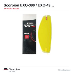 Scorpion EXO-390 / EXO-491 / EXO-R2000 / EXO-R410 & more Anti-Fog Insert — Stops Visor Fogging