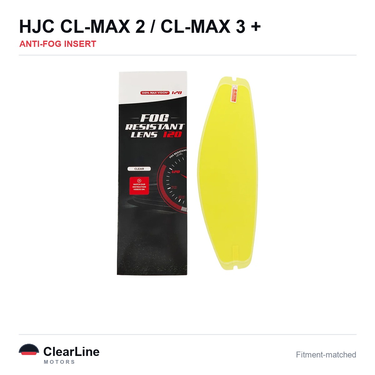HJC CL-MAX 2 / CL-MAX 3 / IS-MAX 2 / IS-MAX BT & more Anti-Fog Insert
