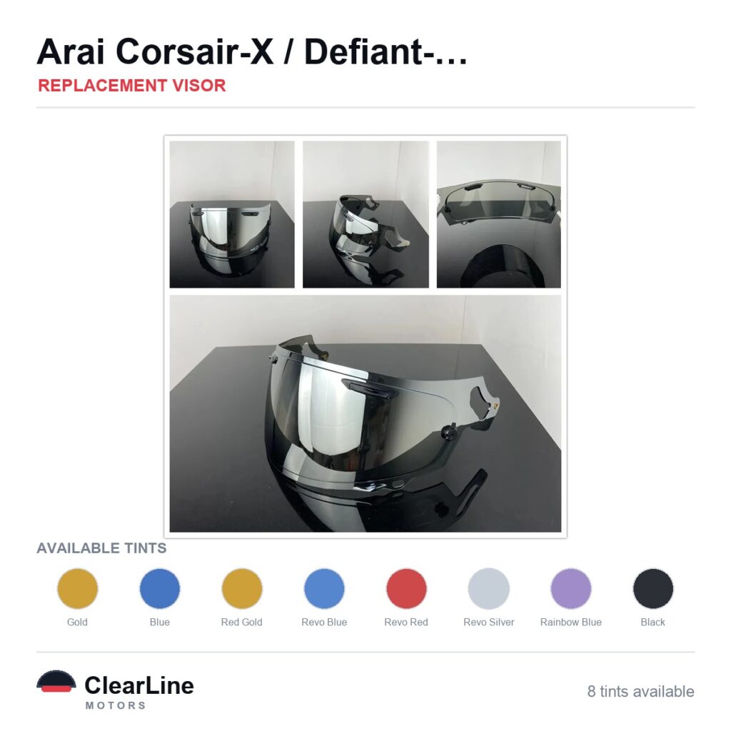 Arai Corsair-X / Defiant-X / Quantum-X / Rapide-Neo & more Replacement Visor
