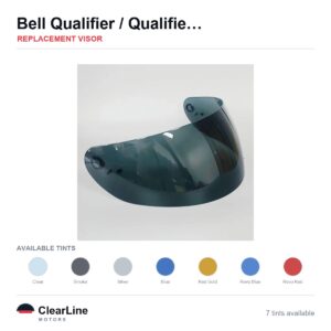 Bell Qualifier DLX / Qualifier / Revolver / RS-1 & more Replacement Visor — Iridium, Smoke, Clear Tints