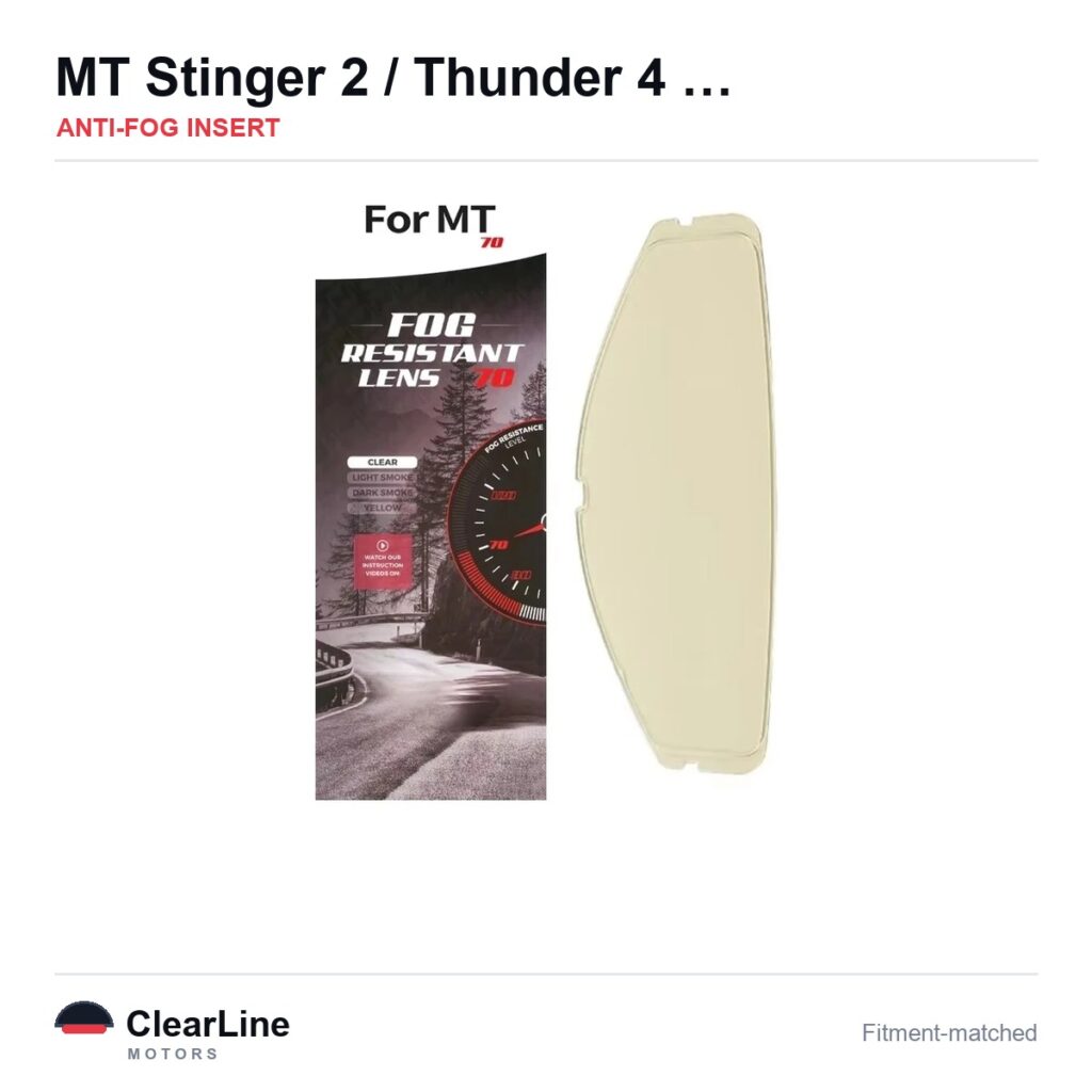 MT Stinger 2 / Thunder 4 SV Anti-Fog Insert