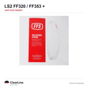 LS2 FF320 / FF353 / FF390 / FF397 & more Anti-Fog Insert — Stops Visor Fogging