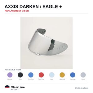 AXXIS Darken / Eagle SV / Eagle Replacement Visor — Iridium, Smoke, Clear Tints