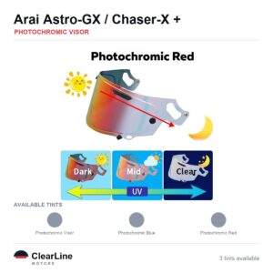 Arai Astro-GX / Chaser-X / Concept-X / Contour-X & more Photochromic Visor