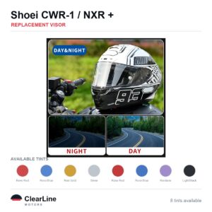 Shoei NXR / RF-1200 / X-Fourteen / X-Spirit III & more Replacement Visor — Iridium, Smoke, Clear Tints