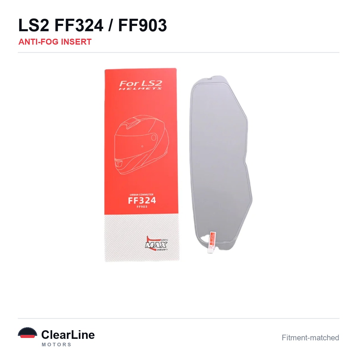 LS2 FF324 / FF903 Anti-Fog Insert — Stops Visor Fogging