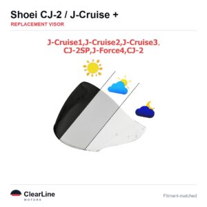 Shoei J-Cruise 3 / J-Cruise II / J-Cruise / J-Force 4 Replacement Visor — Multiple Tints