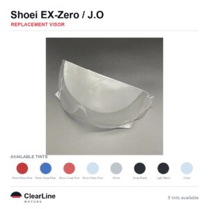 Shoei EX-Zero / J.O Replacement Visor — Iridium, Smoke, Clear Tints