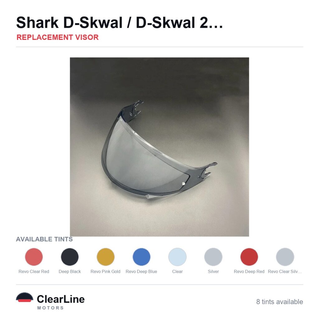 Shark D-Skwal 2 / D-Skwal / Spartan Carbon / Spartan Replacement Visor