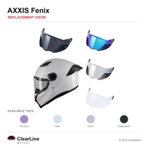 AXXIS Fenix Replacement Visor — Iridium, Smoke, Clear Tints