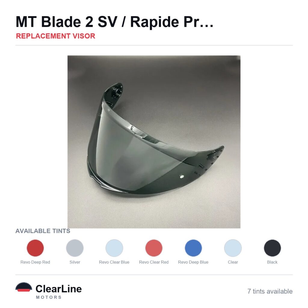 MT Blade 2 SV / Rapide Pro / Revenge 2 / Targo & more Replacement Visor