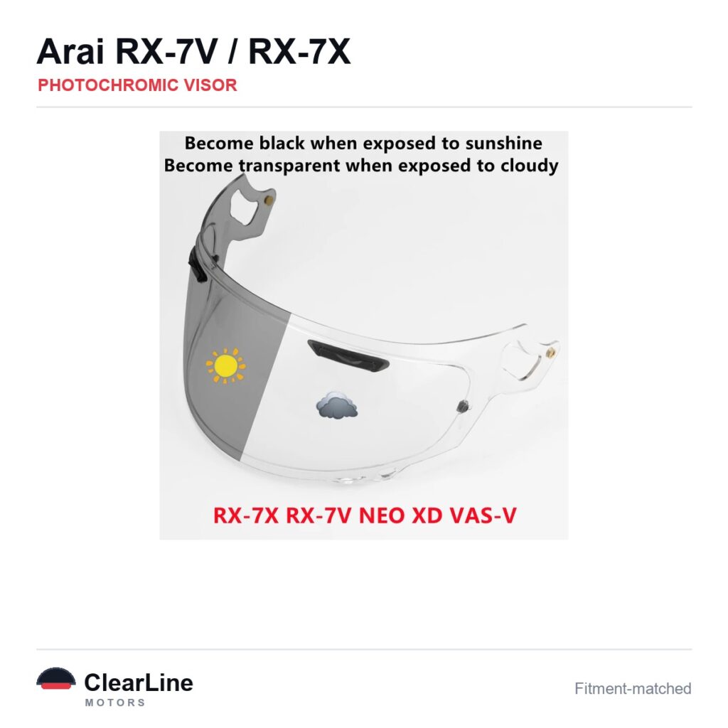Arai RX-7V / RX-7X Photochromic Visor