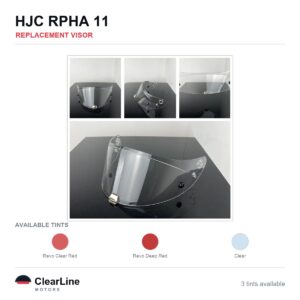 HJC RPHA-11 Replacement Visor — Iridium, Clear, Red Tints