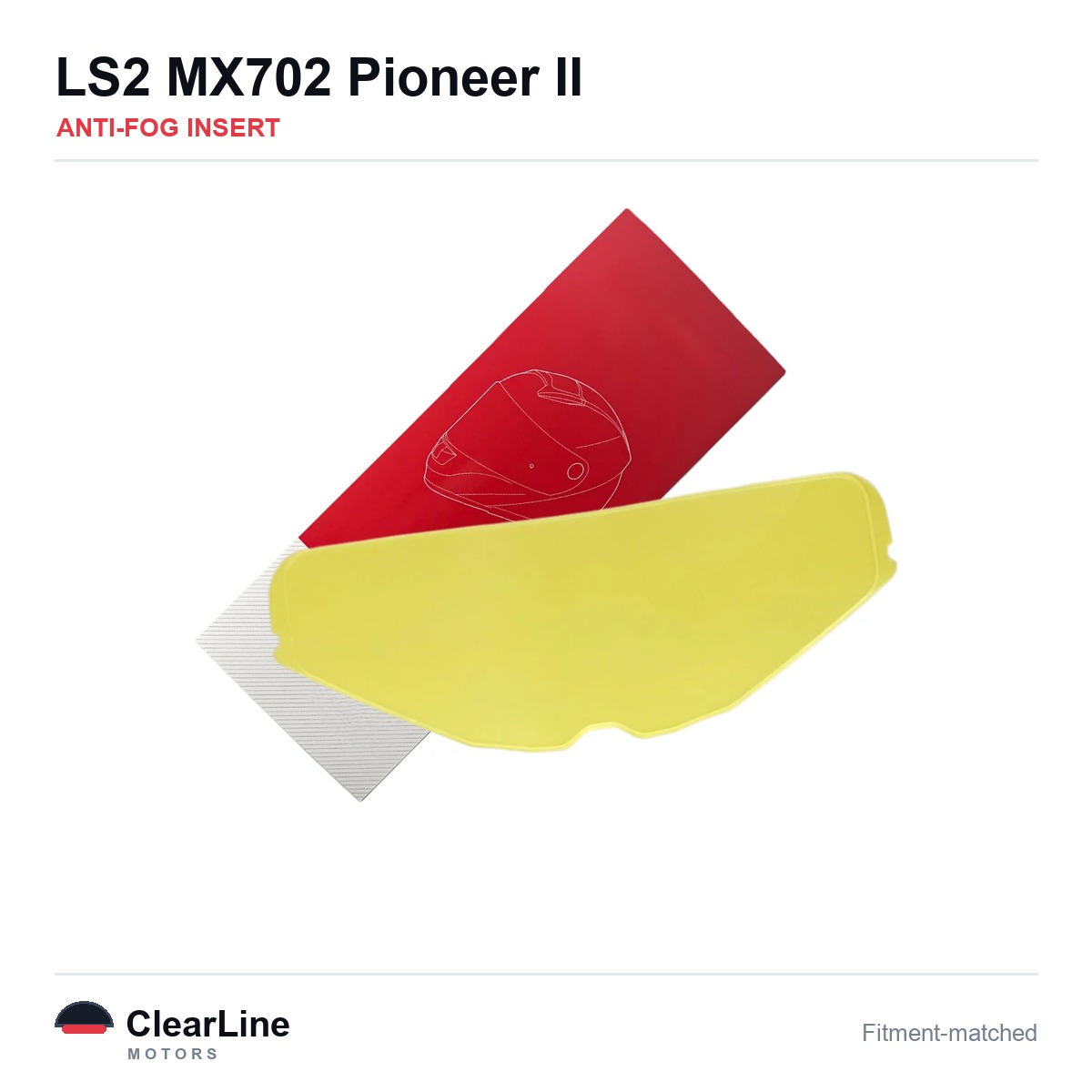 LS2 MX702 Pioneer II Anti-Fog Insert