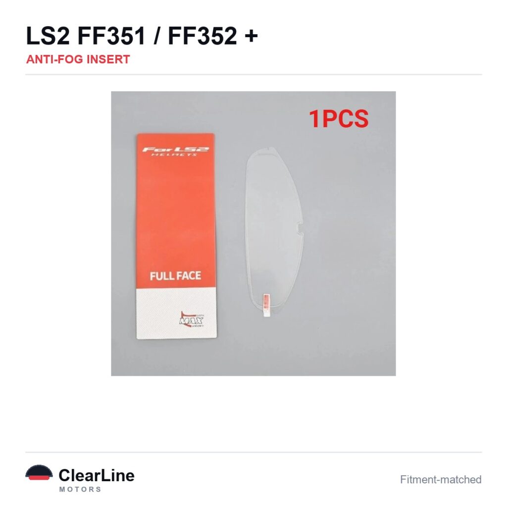 LS2 FF351 / FF352 / FF384 / FF396 & more Anti-Fog Insert