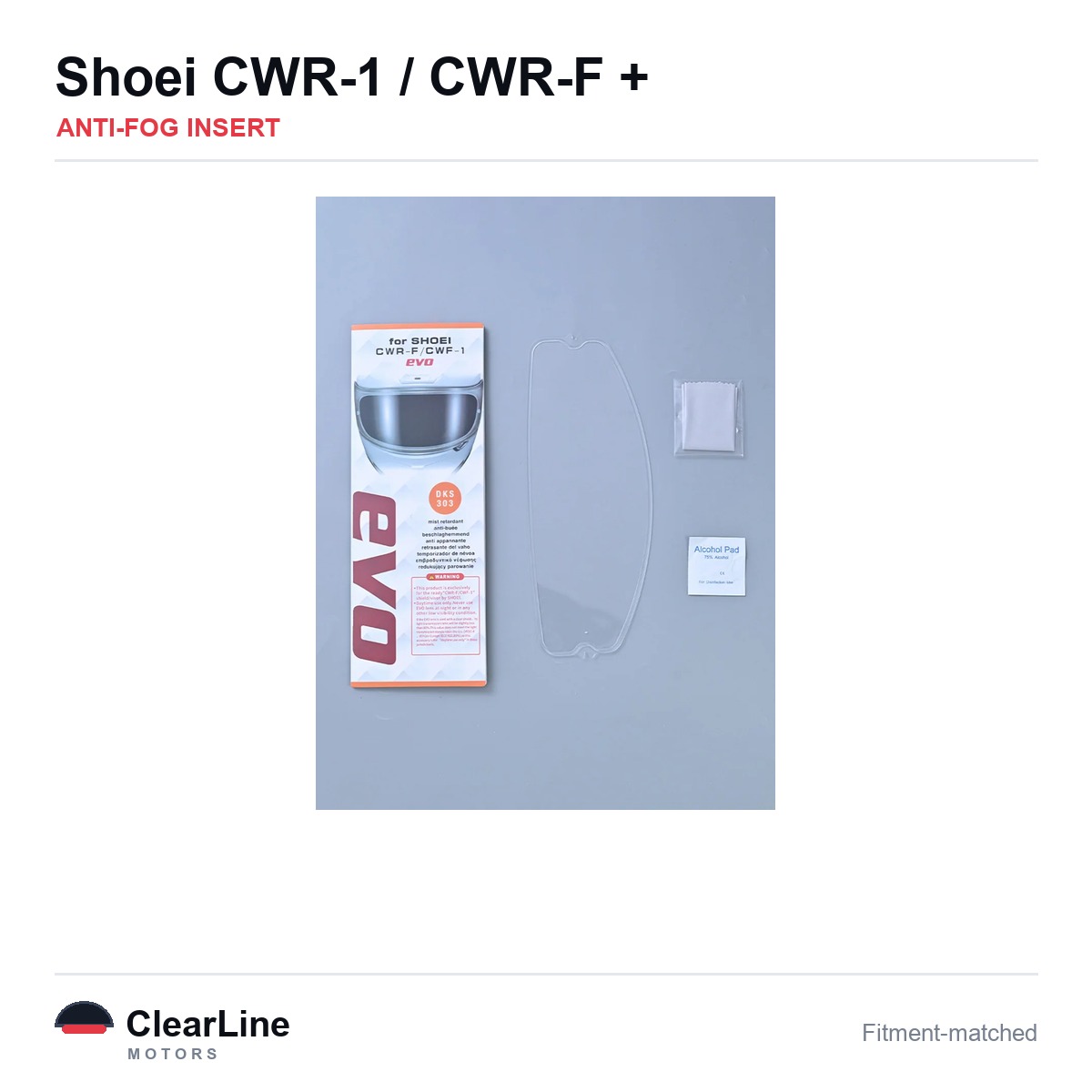 Shoei NXR / RF-1200 / RF-SR / RYD & more Anti-Fog Insert