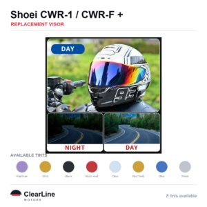 Shoei NXR / RF-1200 / RF-SR / RYD & more Replacement Visor — Iridium, Smoke, Clear Tints