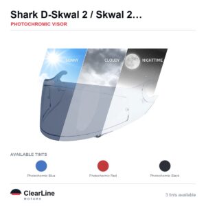 Shark D-Skwal 2 / Skwal 2 / Spartan Carbon Photochromic Visor
