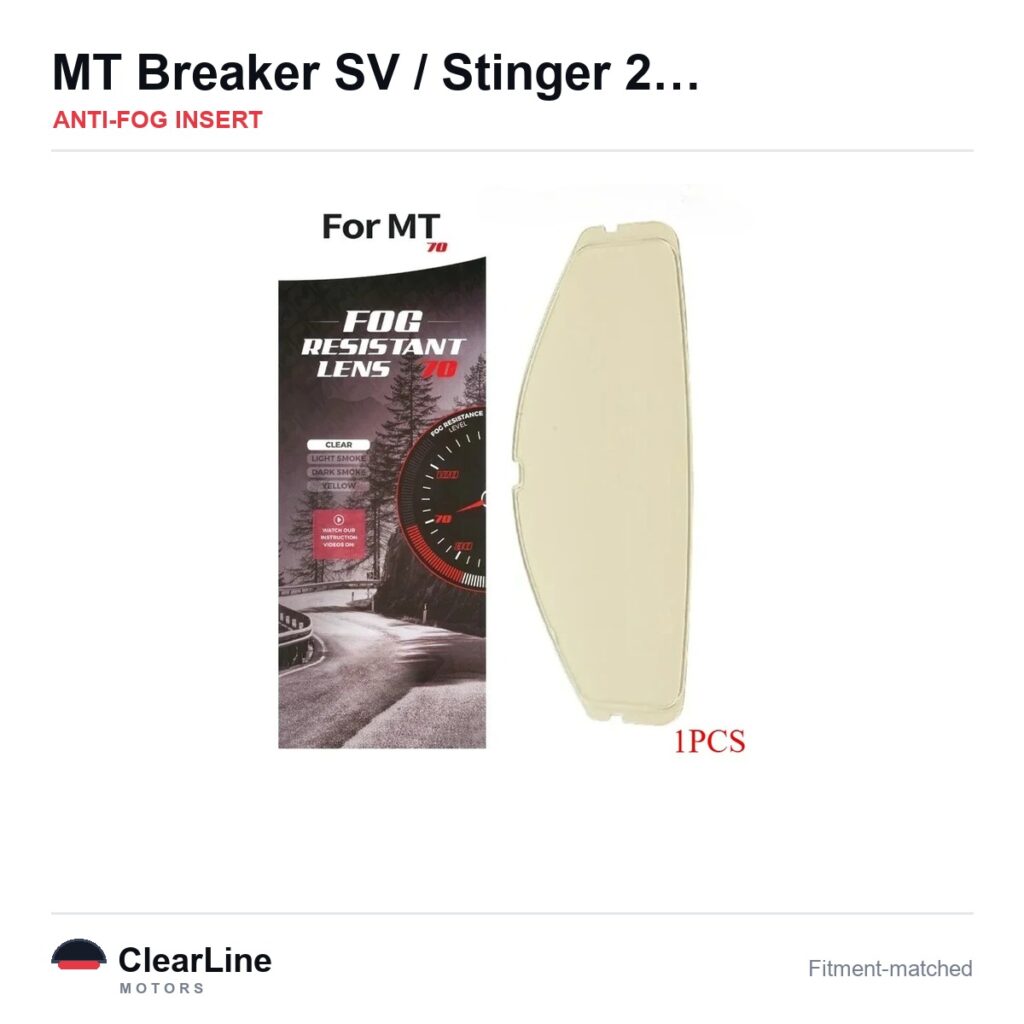 MT Breaker SV / Stinger 2 / Thunder 4 SV Anti-Fog Insert