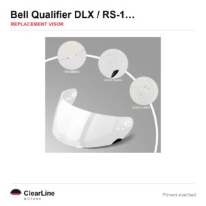 Bell Qualifier DLX / Revolver Evo / RS-1 / RS-2 & more Replacement Visor — Clear Tints