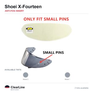 Shoei X-Fourteen Anti-Fog Insert — Stops Visor Fogging