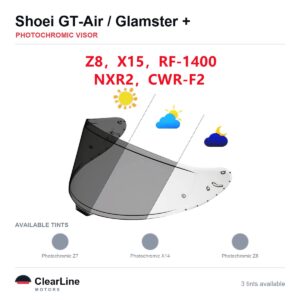 Shoei Glamster / GT-Air / J-Cruise / J.O & more Photochromic Visor