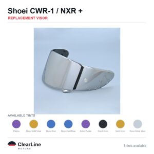 Shoei NXR / RF-1200 / X-14 / X-Spirit III & more Replacement Visor — Iridium, Smoke, Clear Tints