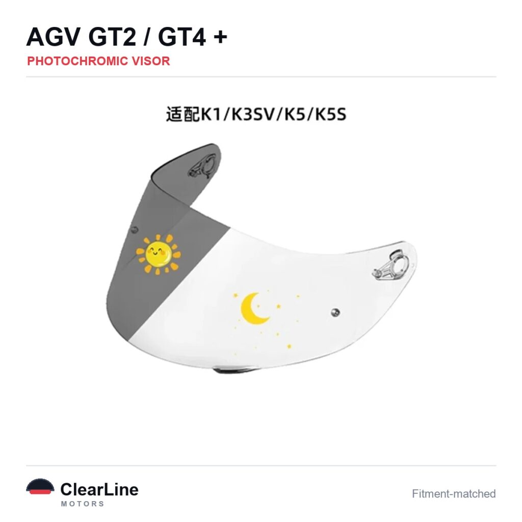 AGV GT2 / GT4 / K1 S / K1 & more Photochromic Visor