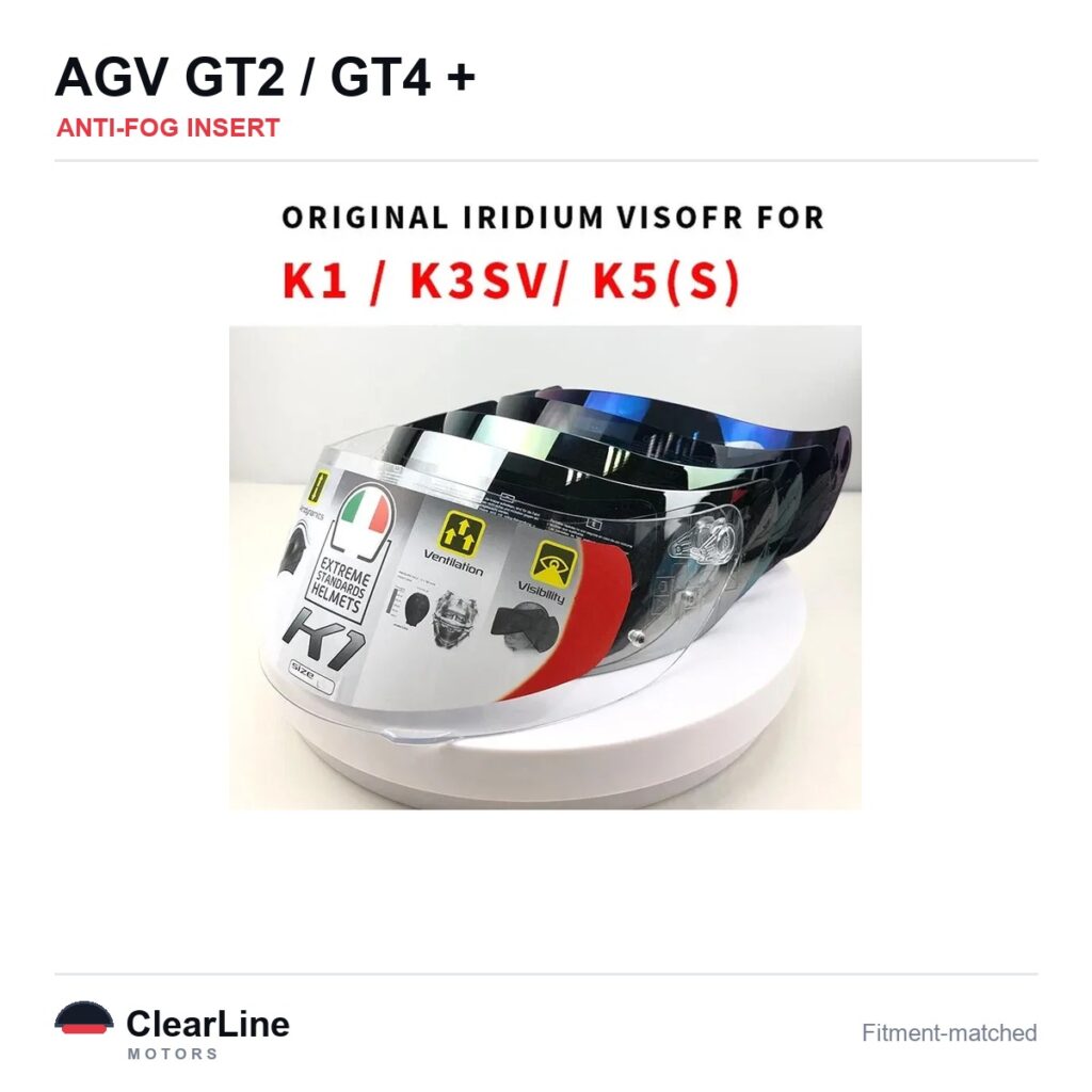 AGV GT2 / GT4 / K1 S / K1 & more Anti-Fog Insert