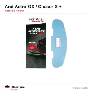Arai Astro-GX / Chaser-X / Concept-X / Contour-X & more Anti-Fog Insert — Stops Visor Fogging