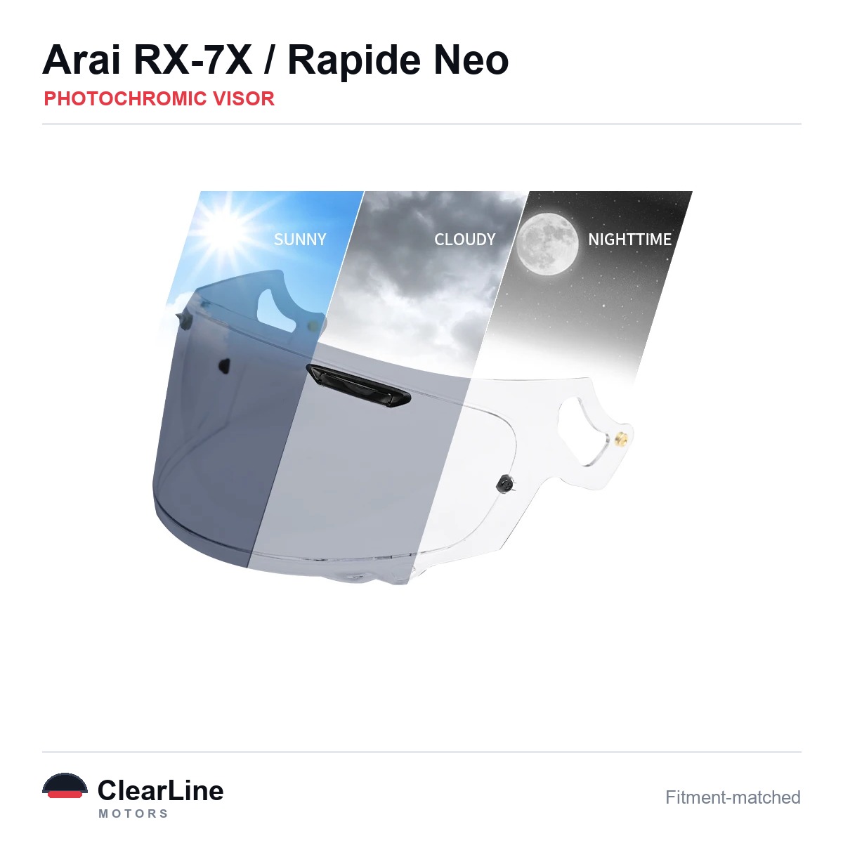 Arai Rapide-Neo / RX-7X Photochromic Visor