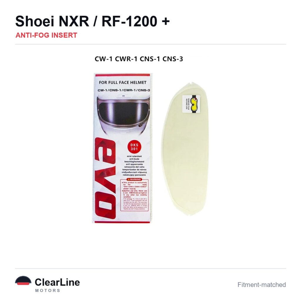 Shoei NXR / RF-1200 / X-Fourteen / X-Spirit & more Anti-Fog Insert