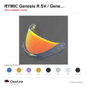 RYMIC Genesis R SV / Genesis SV / R935 SV Replacement Visor — Iridium, Smoke, Clear Tints