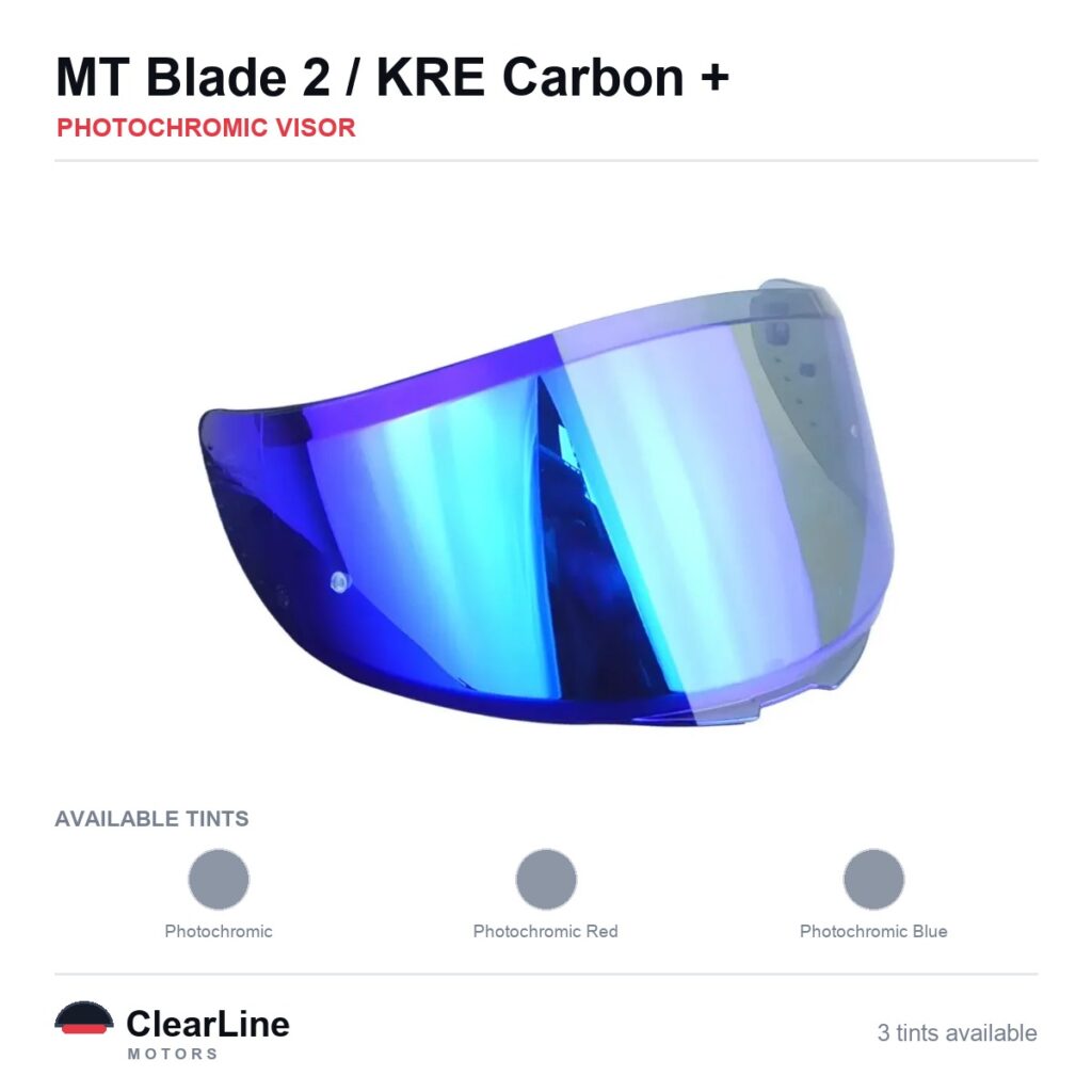 MT Blade 2 / KRE Carbon / Rapid Pro / Rapid & more Photochromic Visor