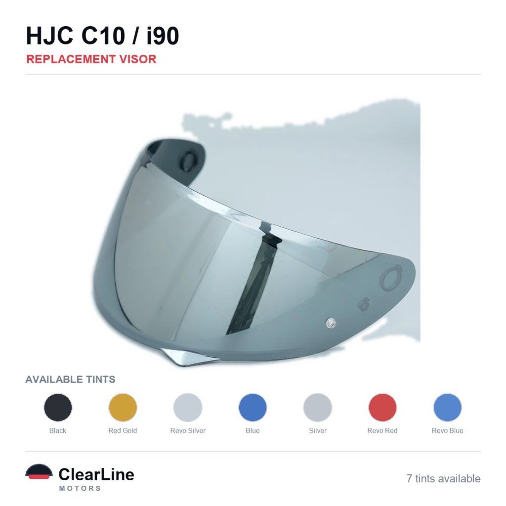 HJC C10 Replacement Visor — Iridium, Smoke, Gold Tints