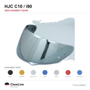 HJC C10 / i90 Replacement Visor — Iridium, Smoke, Gold Tints