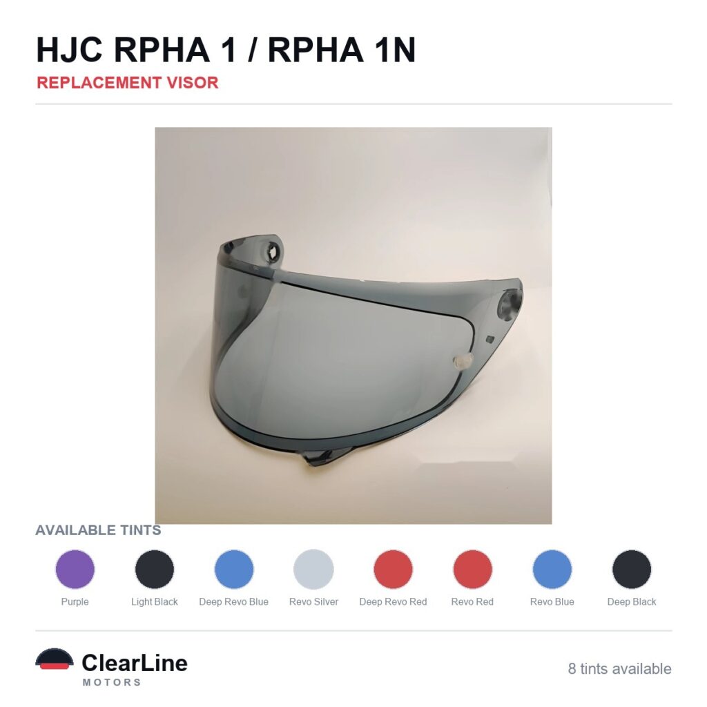 HJC RPHA 1 / RPHA 1N Replacement Visor — Iridium, Smoke, Clear Tints